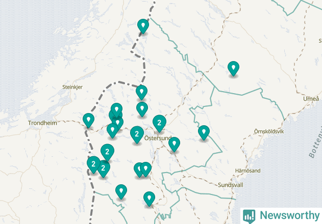 Karta över Strömsunds kommun