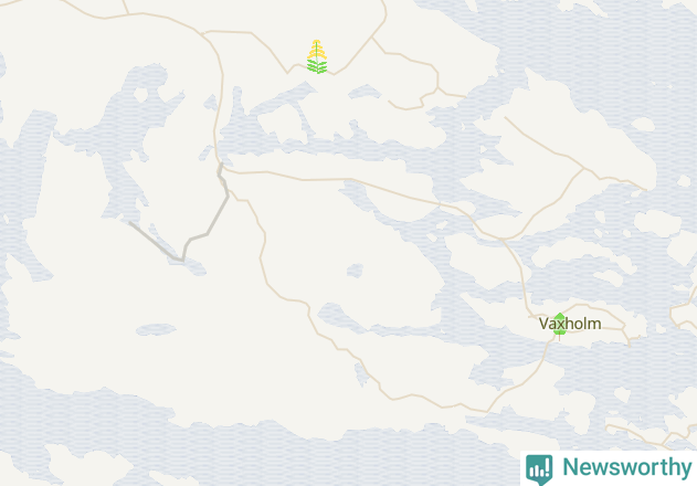 Karta över Vaxholms kommun