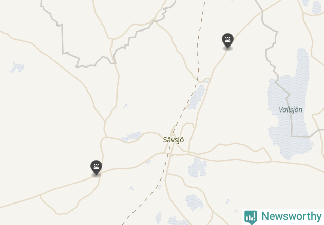 Karta över viltolyckor i Sävsjö kommun