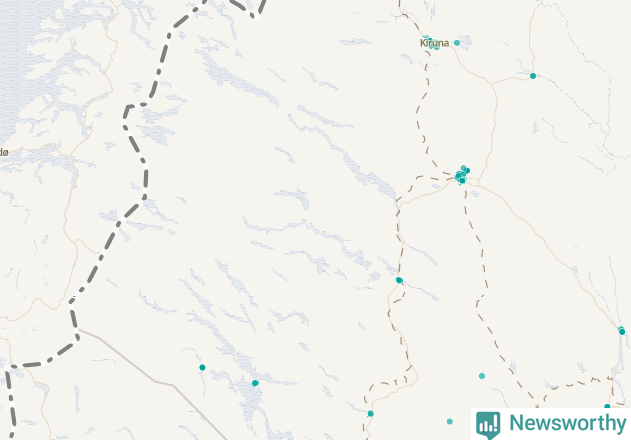 Karta över Jokkmokks kommun