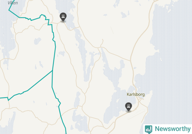 Karta över viltolyckor i Karlsborgs kommun