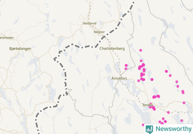 Karta över Eda kommun