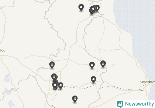 Karta över Tomelilla kommun