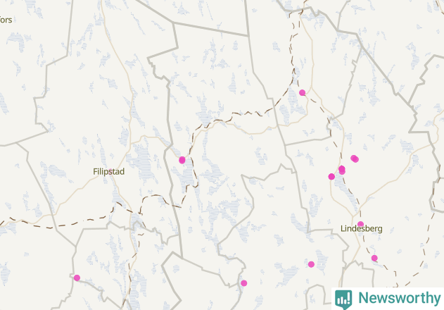 Karta över Hällefors kommun