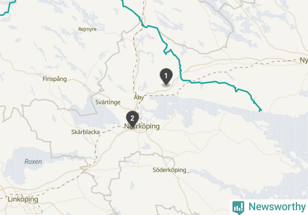 Karta över väderstationer i artikeln