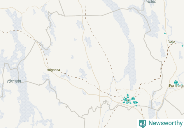 Karta över Kils kommun