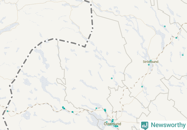 Karta över Krokoms kommun