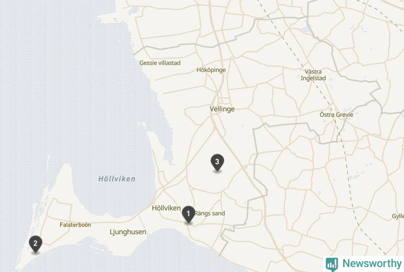 Karta över Vellinge kommun