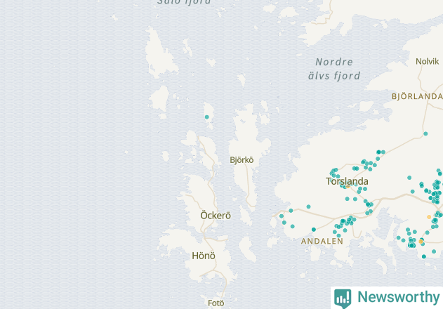Karta över Öckerö kommun