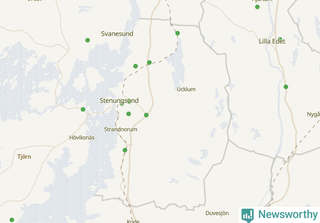 Karta över Stenungsunds kommun