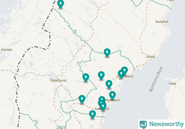 Karta över Härnösands kommun