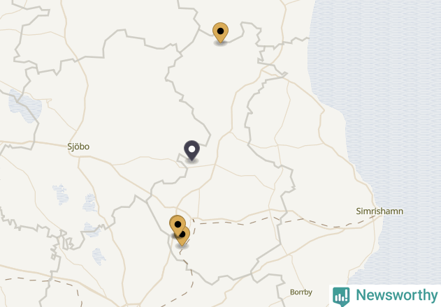 Karta över Tomelilla kommun