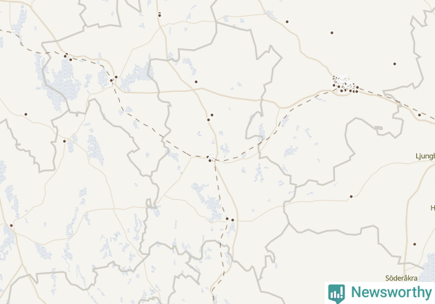 Karta över Emmaboda kommun