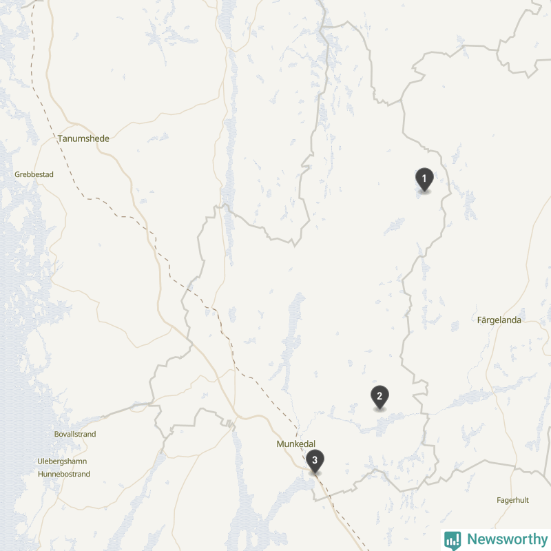 Karta över Munkedals kommun
