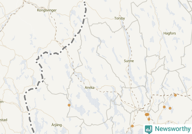 Karta över Arvika kommun