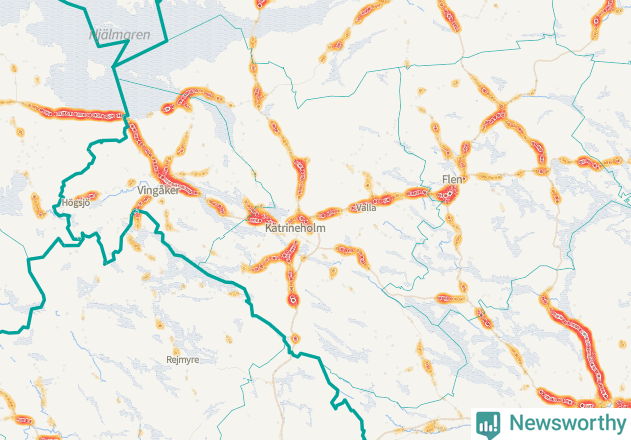 Karta över Katrineholms kommun