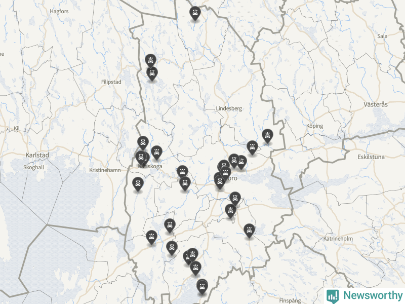 Karta över Örebro län
