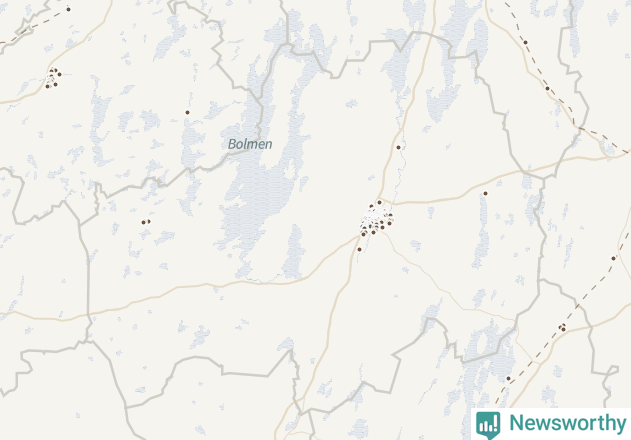 Karta över Ljungby kommun