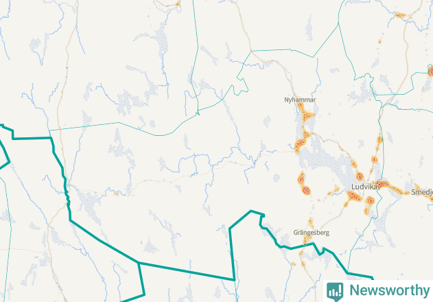 Karta över Ludvika kommun