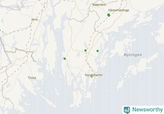 Karta över Nynäshamns kommun