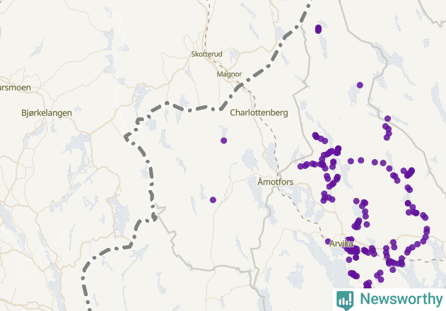 Karta över Eda kommun