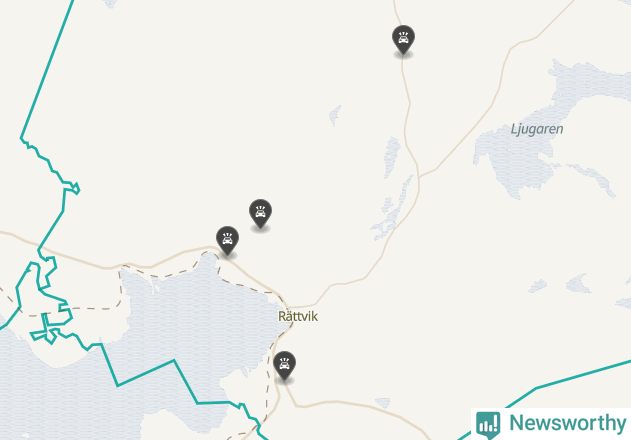 Karta över viltolyckor i Rättviks kommun