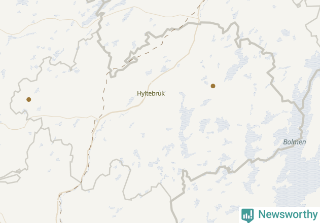 Karta över Hylte kommun