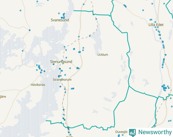 Karta över Stenungsunds kommun