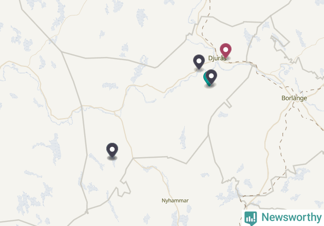 Karta över Gagnefs kommun