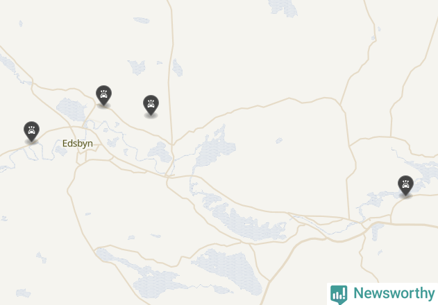 Karta över viltolyckor i Ovanåkers kommun