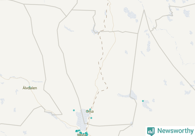 Karta över Orsa kommun