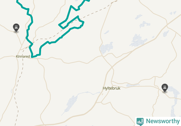 Karta över viltolyckor i Hylte kommun