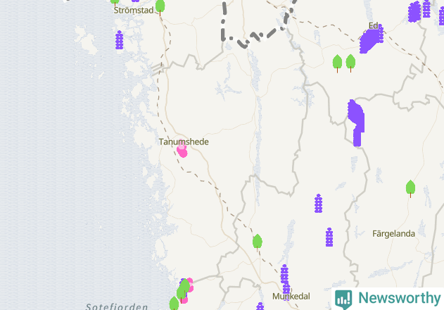 Karta över Tanums kommun