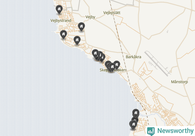 Karta över Ängelholms kommun