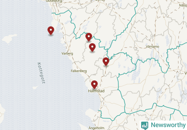 Karta över väderstationer