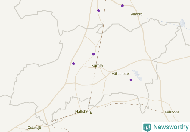 Karta över Kumla kommun