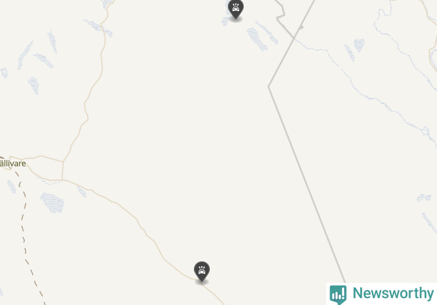 Karta över viltolyckor i Gällivare kommun