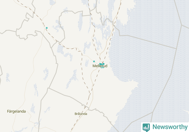 Karta över Melleruds kommun