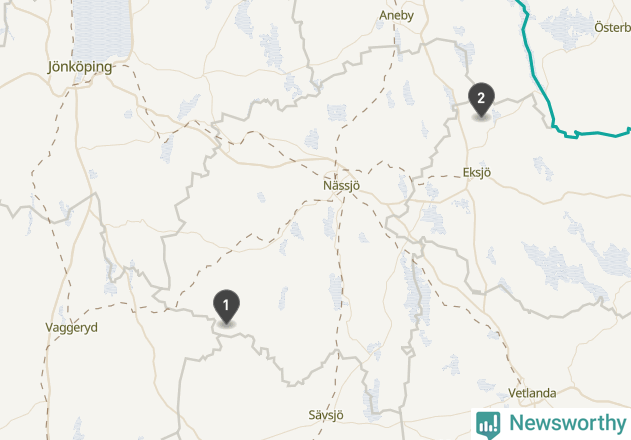 Karta över väderstationer i artikeln