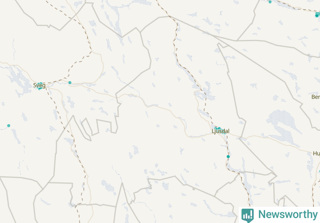 Karta över Ljusdals kommun