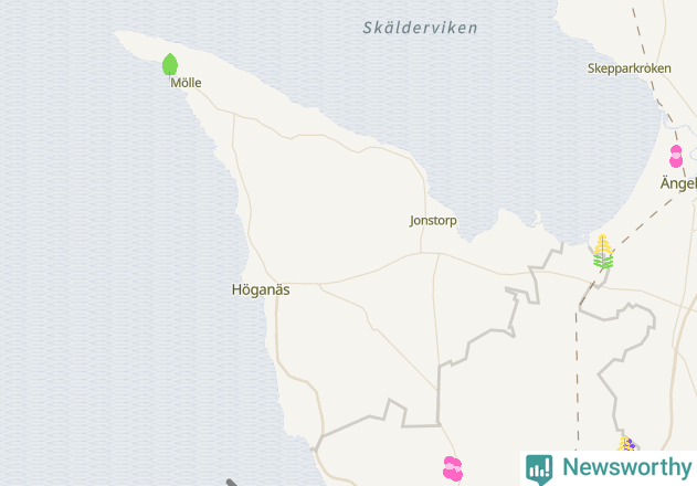 Karta över Höganäs kommun