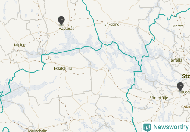 Karta över Eskilstuna kommun