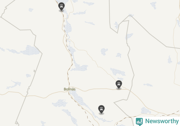 Karta över viltolyckor i Bollnäs kommun
