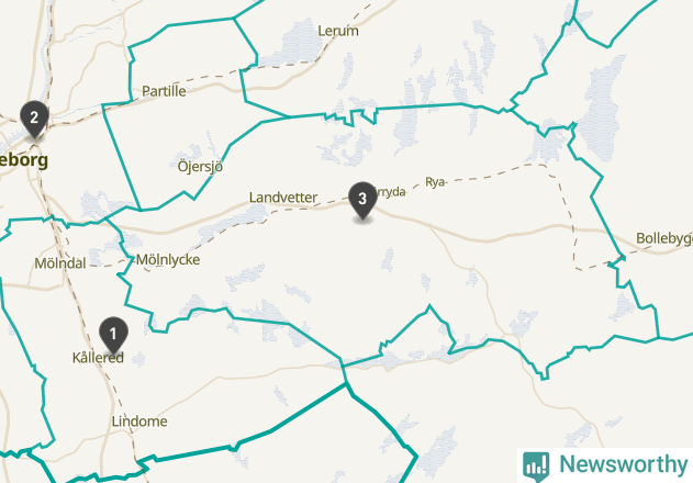 Karta över väderstationer i artikeln