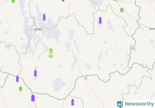 Karta över Tingsryds kommun