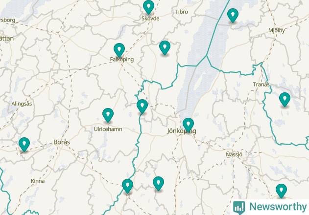 Karta över Habo kommun