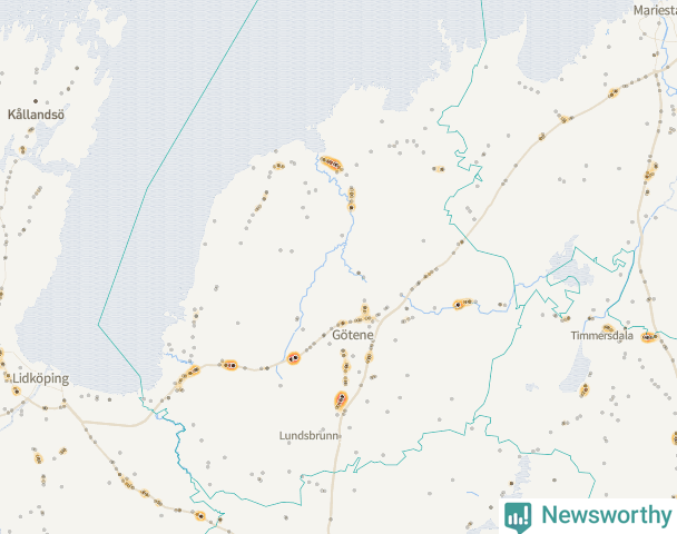 Karta över Götene kommun