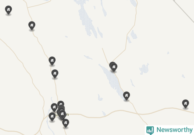 Karta över Bjurholms kommun