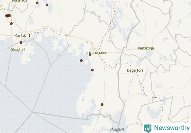 Karta över Kristinehamns kommun