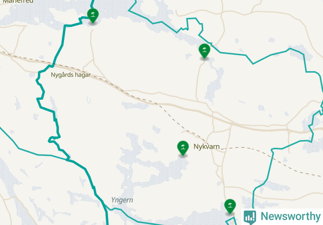 Karta över Nykvarns kommun